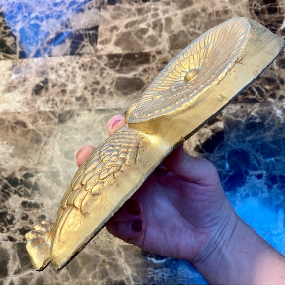 Vintage Chalkware Owl Wall Hanging - Picture 8 of 13